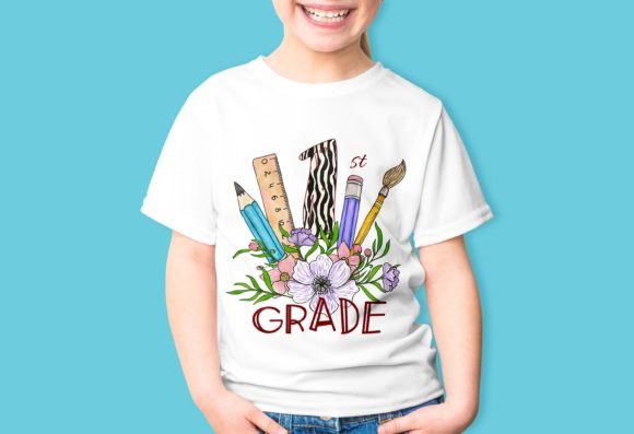 Back to School 1st Grade Sublimation Graphics