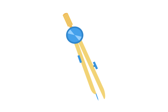 Back to School Compass Icon Graphics