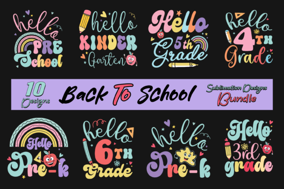 Back to School Hello Sublimation Bundle