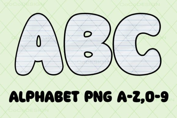 Back to School Paper Alphabet Font: Graphics & Crafts for Real Business
