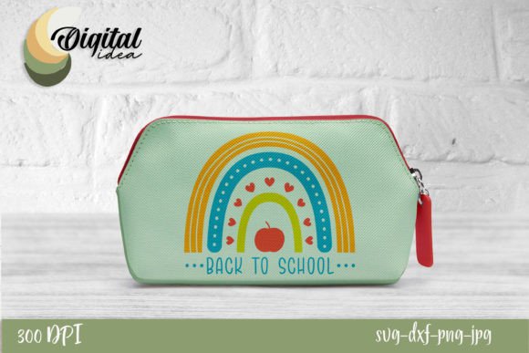 Back to School Rainbow Pencilcase SVG: Graphics for Crafts