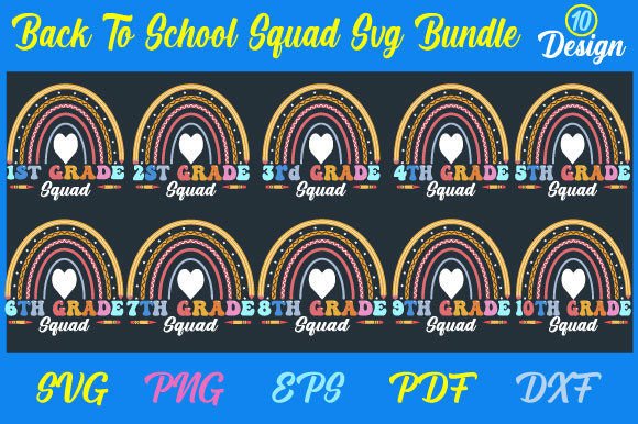 Back to School Squad T-shirts SVG Bundle