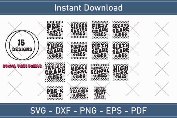 Back to School Vibes Bundle SVG Graphics
