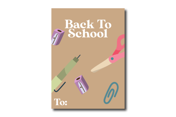 Brown Card Back to School Stationary