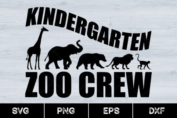 Kindergarten Zoo Crew, Back to School Graphics and Print Templates